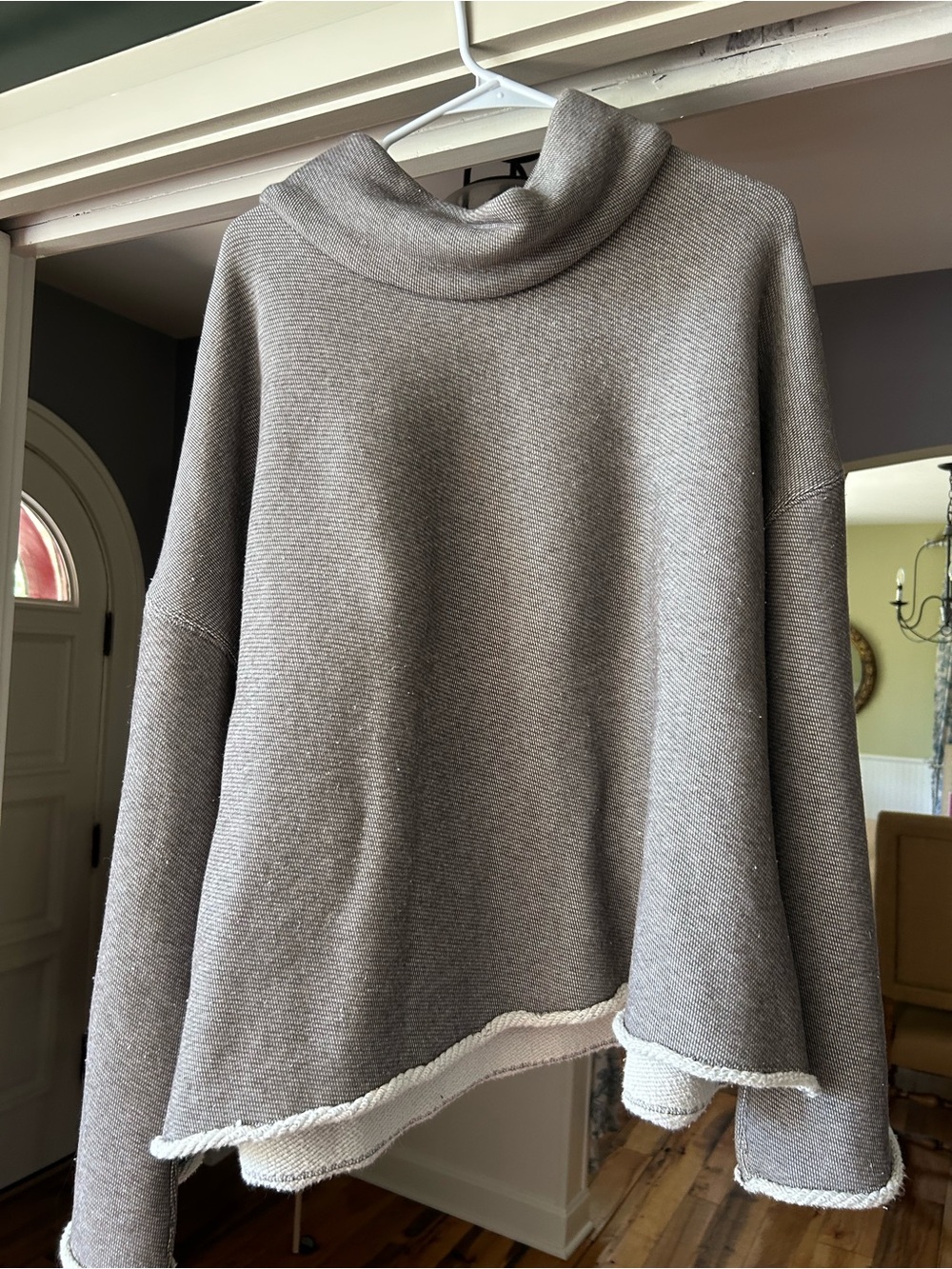 MM Lafleur Taupe Cowl-Neck Sweater